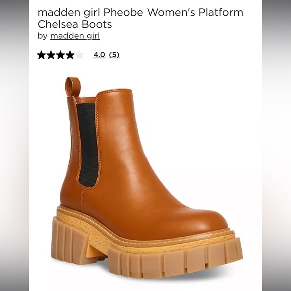 Madden Girl Shoes - Madden Girl Lug Sole Chelsea boot- 8.5